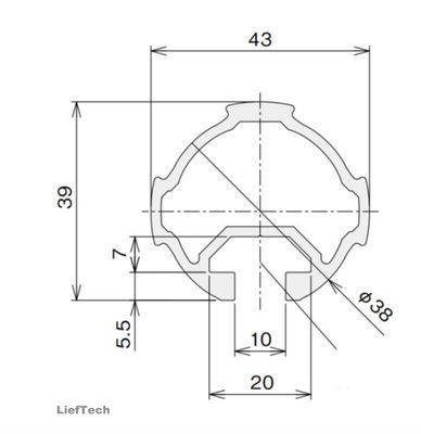 두께 1.7mm 안오디제 알루미늄 튜브 파이프와 굴곡 ISO9001